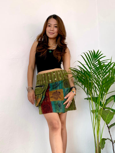 Groovy Soul Mini Wrap Skirt