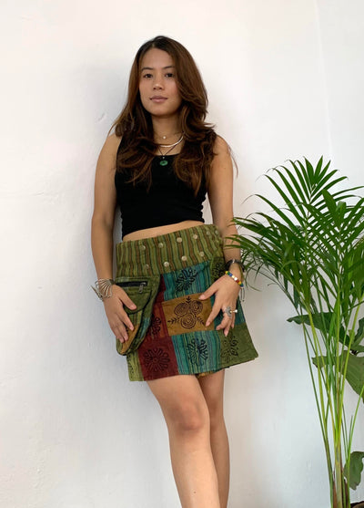 Groovy Soul Mini Wrap Skirt