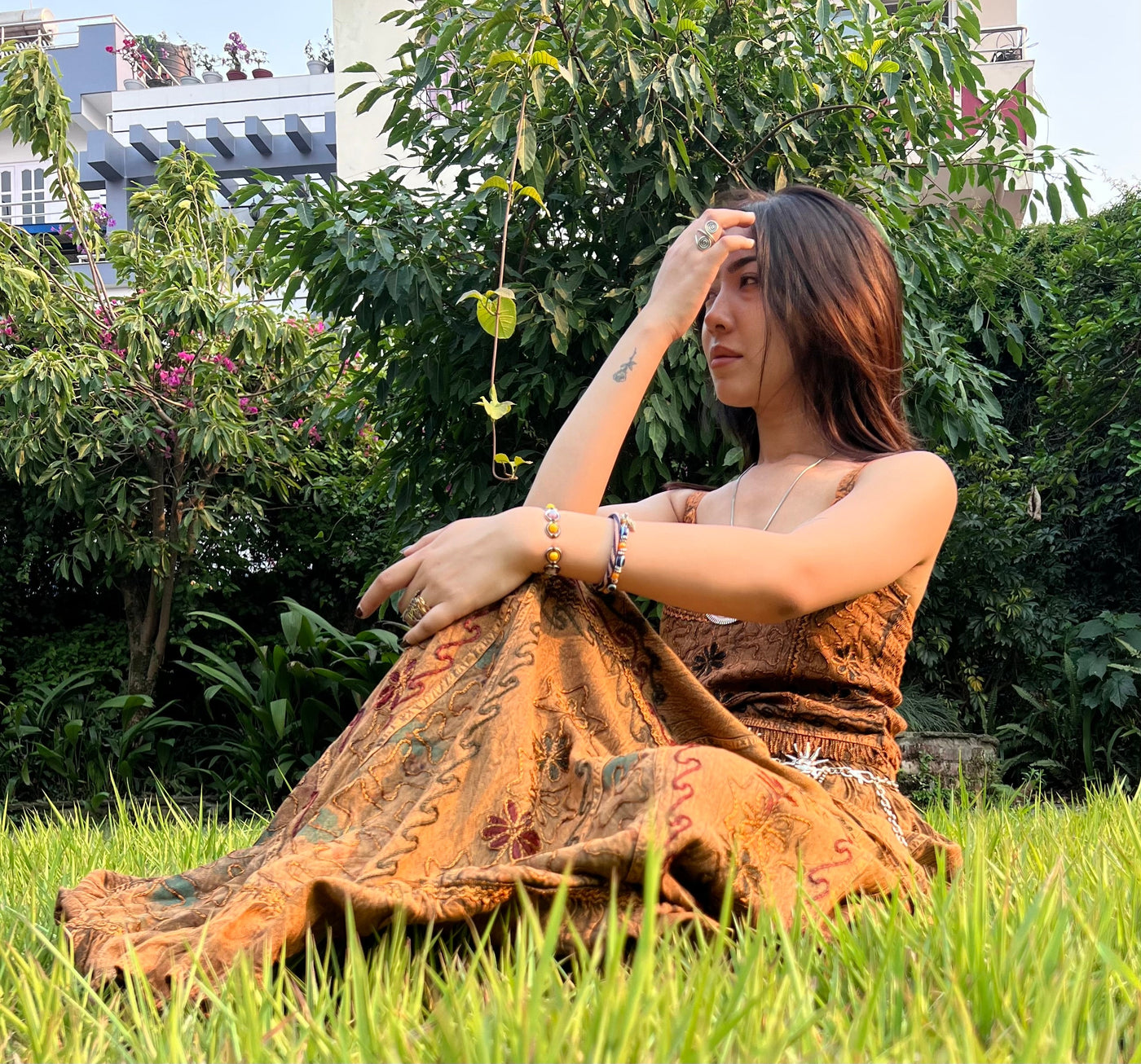 Pari Vintage Vibe Brown Skirt