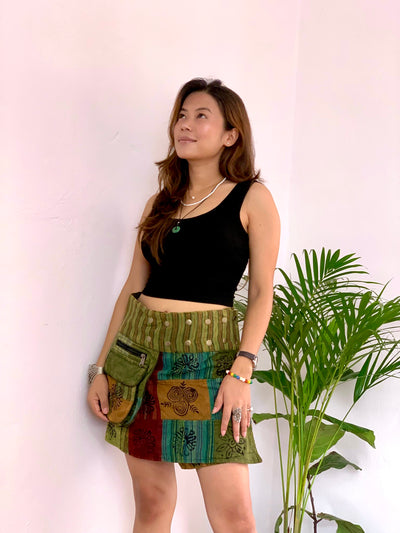 Groovy Soul Mini Wrap Skirt