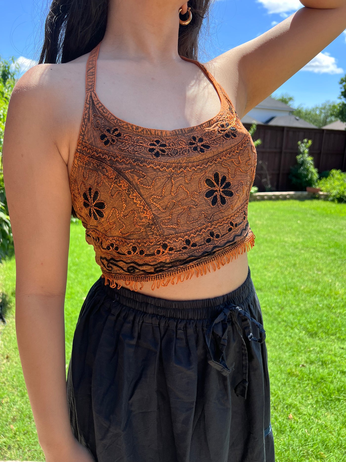 Pari Embroidered Halter Top