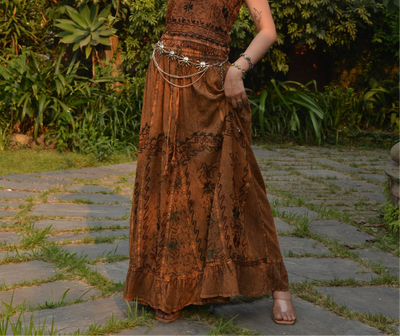 Pari Vintage Vibe Brown Skirt