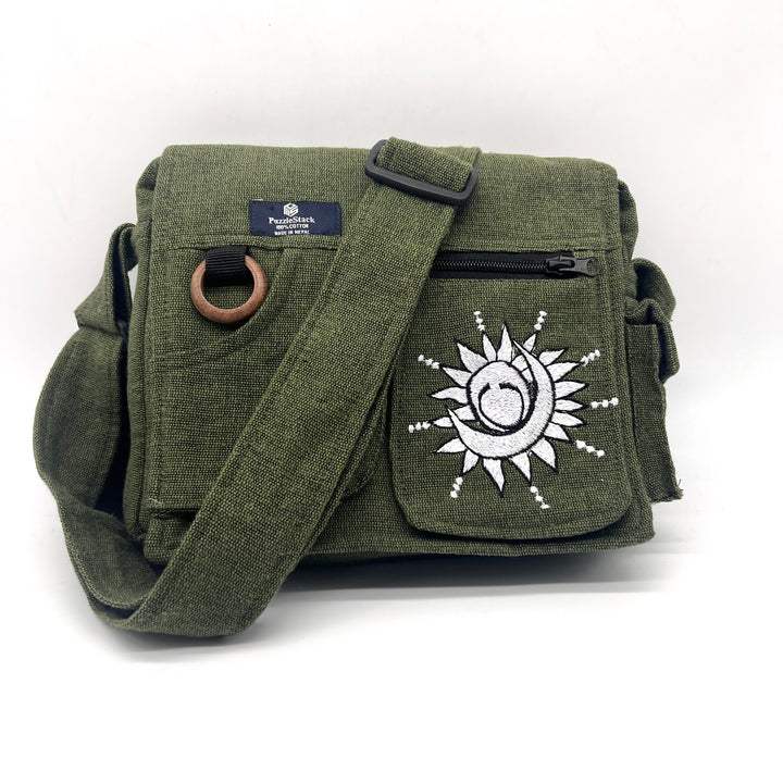 Lukla Green Embroidered Messenger Bag – PuzzleStack