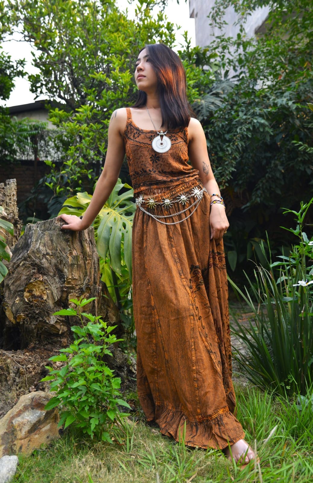 Pari Vintage Vibe Brown Skirt