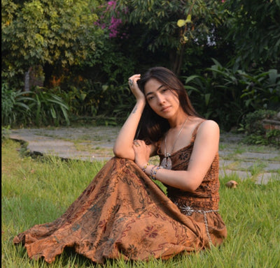 Pari Vintage Vibe Brown Skirt