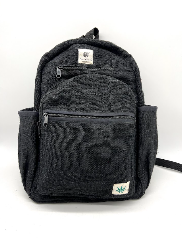 Kailash Himalayan Pure Hemp Black Backpack Kailash Pure Himalayan Hemp Backpack, Eco-friendly Large  main image 3