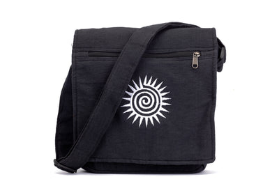 Bheri Black Embroidered Side Bag