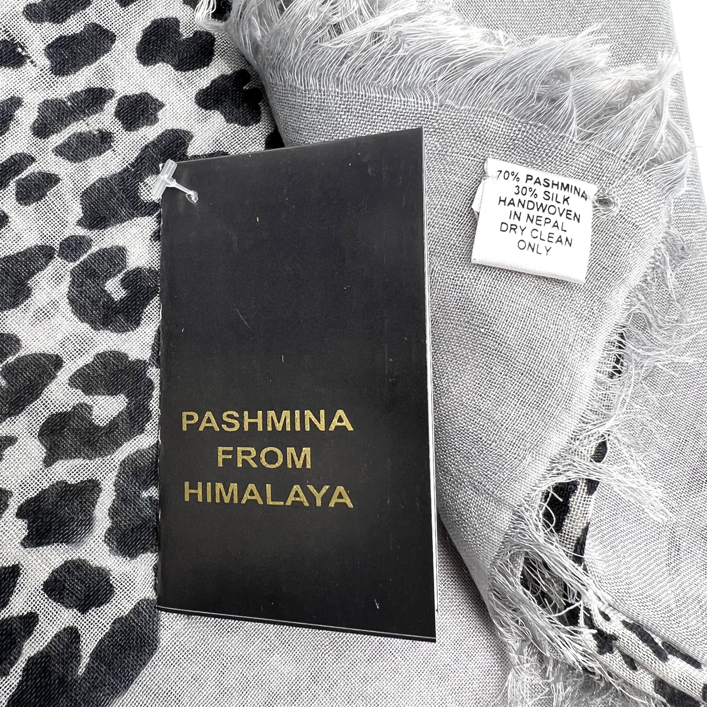 Cheetah Pattern Silk Pashmina Shawl